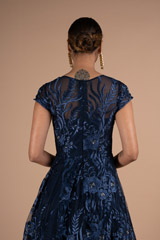 3D floral Blue GownDSC06619