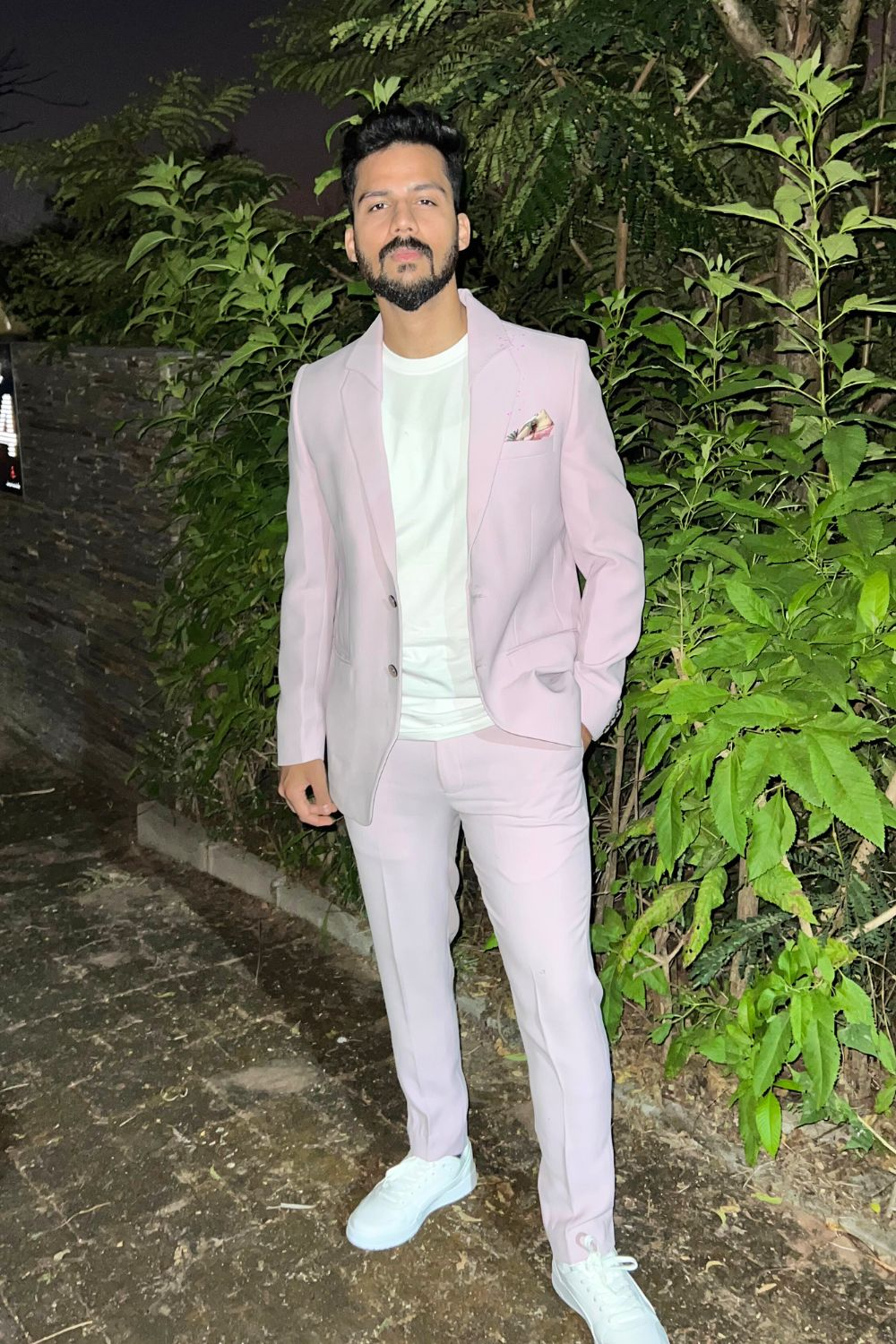 Pastel Pink 2 Pcs Tuxedo