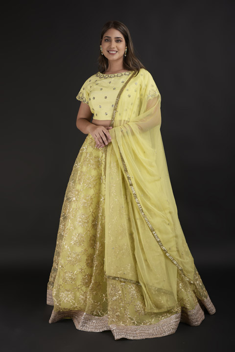 Yellow Gotta Work Lehenga