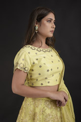 Yellow Gotta Work Lehenga_DTR1222
