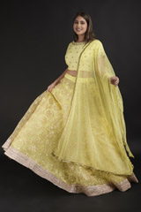 Yellow Gotta Work Lehenga_DTR1223