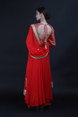 Krishna Red Silk Kalidhaar SetIMG_0114