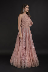 Pink Embroidered Gown_DTR1258