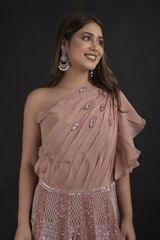 Pink Embroidered Gown_DTR1259