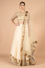 Gold Zari Border Lehenga1