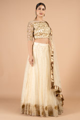 Gold Zari Border LehengaDSC01355