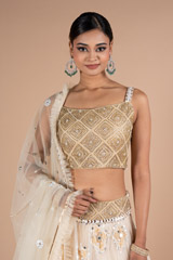 Ivory Pearl Embroidery LehengaDSC06578