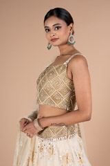 Ivory Pearl Embroidery LehengaDSC06579