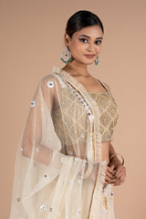 Ivory Pearl Embroidery LehengaDSC06582