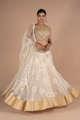 Ivory Pearl Embroidery LehengaDSC06586