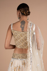 Ivory Pearl Embroidery LehengaDSC06588