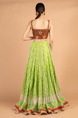 Green Embroidered LehengaDSC09009