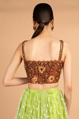 Green Embroidered LehengaDSC09010