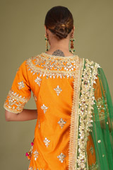 Orange Embroidered LehengaDSC07019