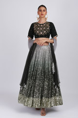 Green Ombre Katdana Lehenga