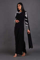 Black Embellished Saree GownIMG_2621