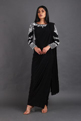 Black Embellished Saree GownIMG_2622
