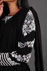 Black Embellished Saree GownIMG_2629