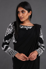 Black Embellished Saree GownIMG_2633