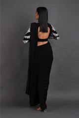 Black Embellished Saree GownIMG_2635