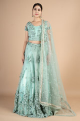 Mint  Green Lehenga  Set