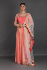 Coral Peach Anarkali Set1168_video
