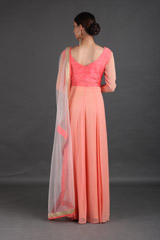 Coral Peach Anarkali SetIMG_1240