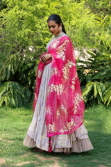 Grey Crepe Gold Printed KalidarIMG_0046