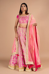 Pink Gota Embroidered Lehenga
