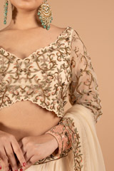 Beige Embroidered LehengaDSC01911