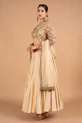 Beige Embroidered LehengaDSC01914