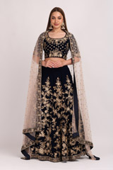 Blue Embellished Lehenga1181_video