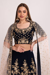 Blue Embellished LehengaIMG_8883