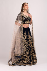 Blue Embellished LehengaIMG_8891