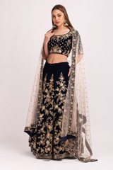 Blue Embellished LehengaIMG_8892