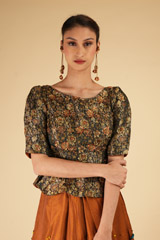 Brown Embellished Top Bottom SetDSC07154