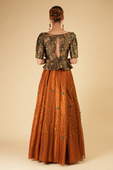 Brown Embellished Top Bottom SetDSC07160