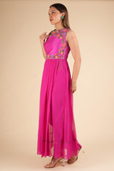 Pink Georgette Kurta SetDSC02007