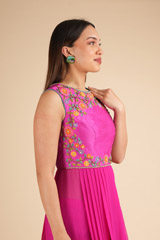 Pink Georgette Kurta SetDSC02009