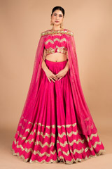 Pink Sequins Lehenga Set