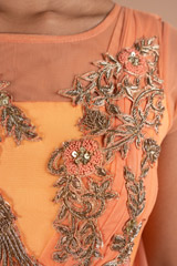 Orange Drape Gown SareeDSC06473