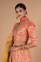 Red Embroidered LehengaDSC06782