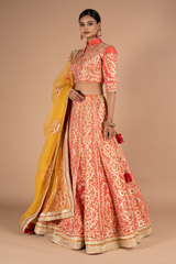 Red Embroidered LehengaDSC06784