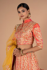 Red Embroidered LehengaDSC06785