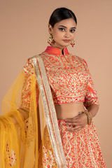 Red Embroidered LehengaDSC06787