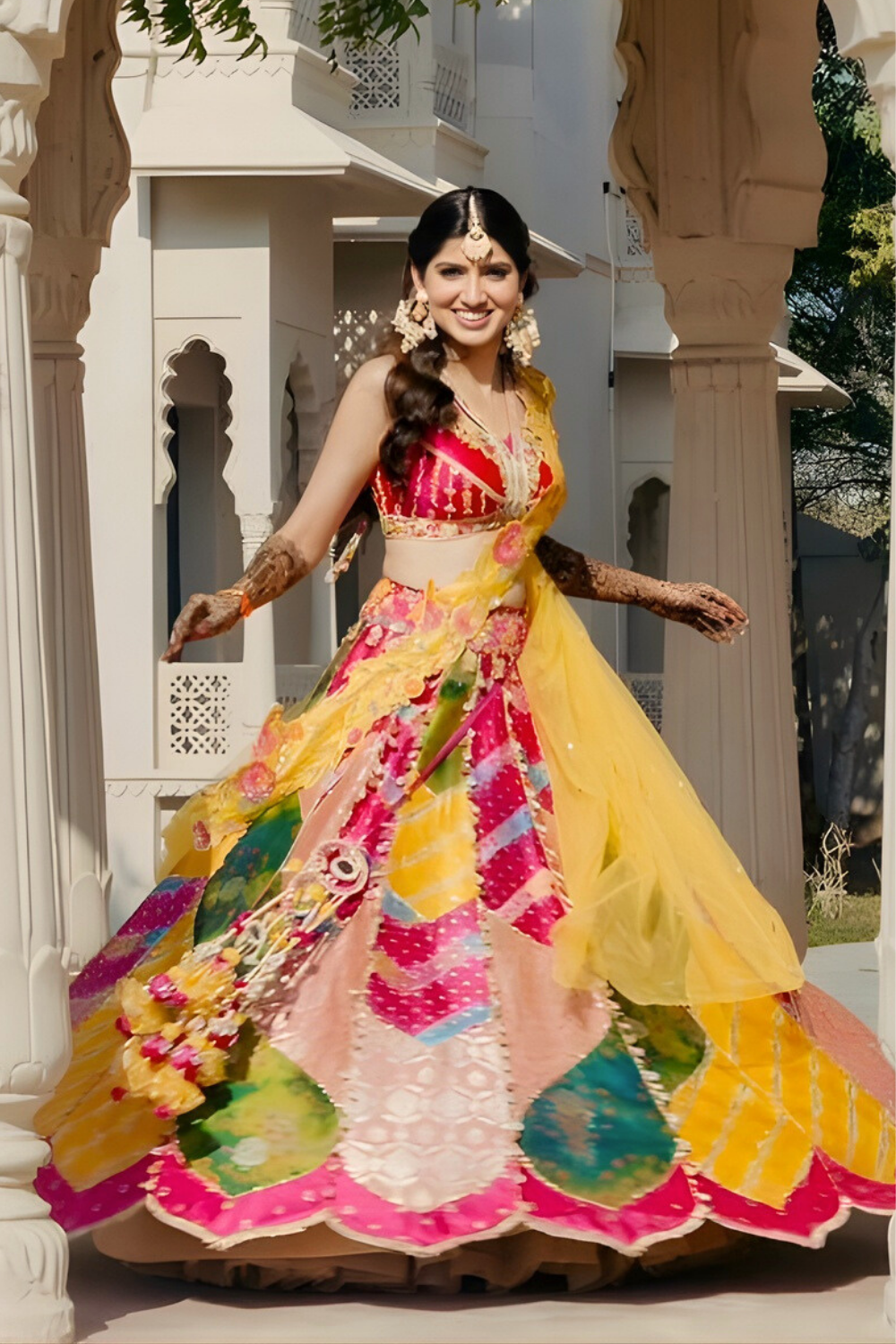 Multicolor Patchwork Lehenga3