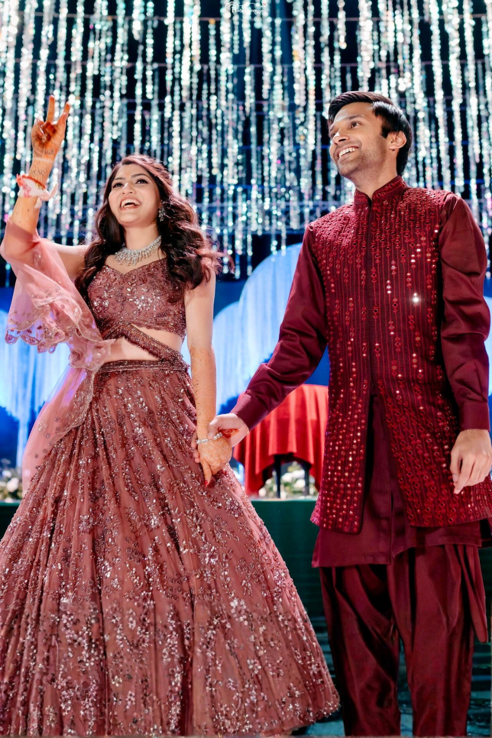 Mauve Lehenga with cutdana and sequin work3