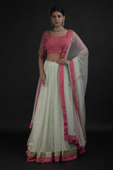 Light Blue Sequins Lehenga Set_DTR8787