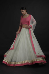 Light Blue Sequins Lehenga Set