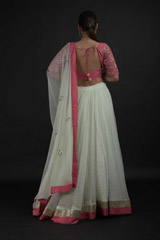 Light Blue Sequins Lehenga Set_DTR8796